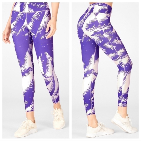 FABLETICS High-Waisted Printed PureLuxe‎ 7/8 Paradiso Leggings Purple Size XS - Picture 1 of 6